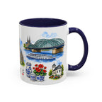 Cologne Illustrated Travel Mug | City Souvenir Accent Coffee Mug | 11oz 15oz Ceramic Cup
