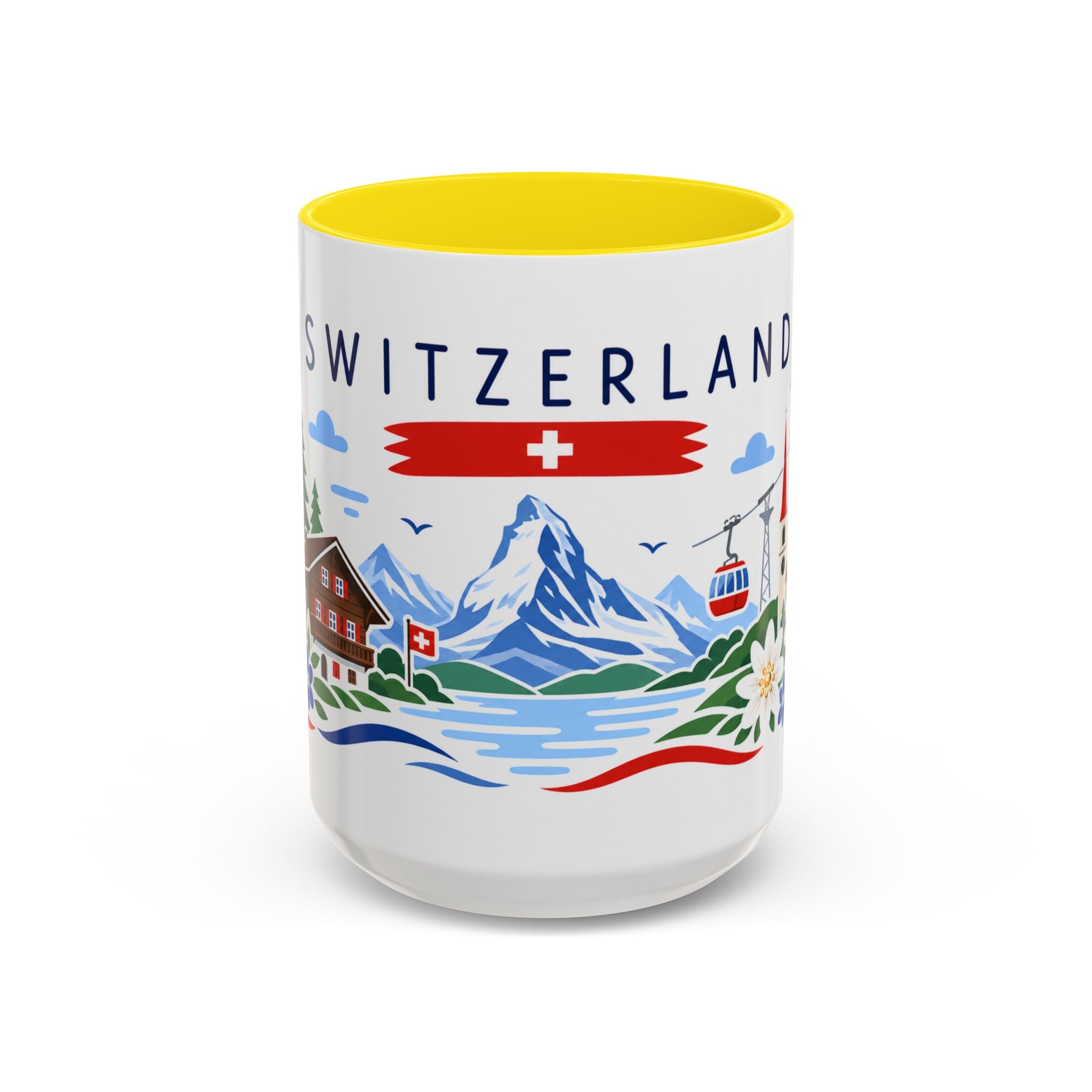 Switzerland Coffee Mug | Travel Souvenir Accent Mug | Country Gift Ceramic Cup 11oz 15oz