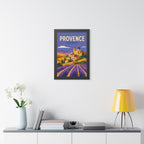 Provence France Framed Poster | Vintage Travel Wall Art | Black Walnut White Frame | 16x24 20x30