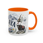 Himalaya Coffee Mug | Travel Destination Souvenir Gift | Accent Color Ceramic 11oz 15oz