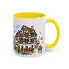 Strasbourg Illustrated Travel Mug | France Souvenir Accent Coffee Mug | 11oz 15oz Ceramic Cup