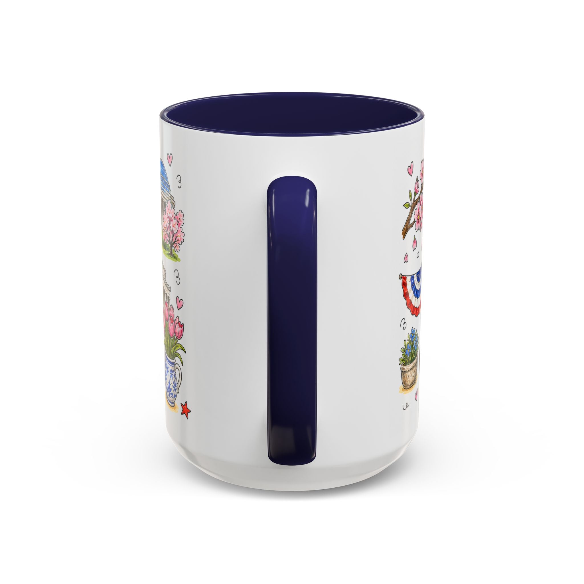 Washington DC Illustrated Travel Mug | City Souvenir Accent Coffee Mug | 11oz 15oz Ceramic Cup