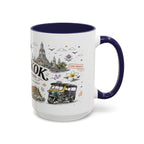 Bangkok Coffee Mug | Thailand Souvenir Travel Gift | Accent Color Ceramic 11oz 15oz