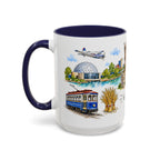 Wichita Illustrated Travel Mug | City Souvenir Accent Coffee Mug | 11oz 15oz Ceramic Cup