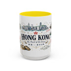 Hong Kong Coffee Mug | Asia Souvenir Travel Gift | Accent Color Ceramic 11oz 15oz