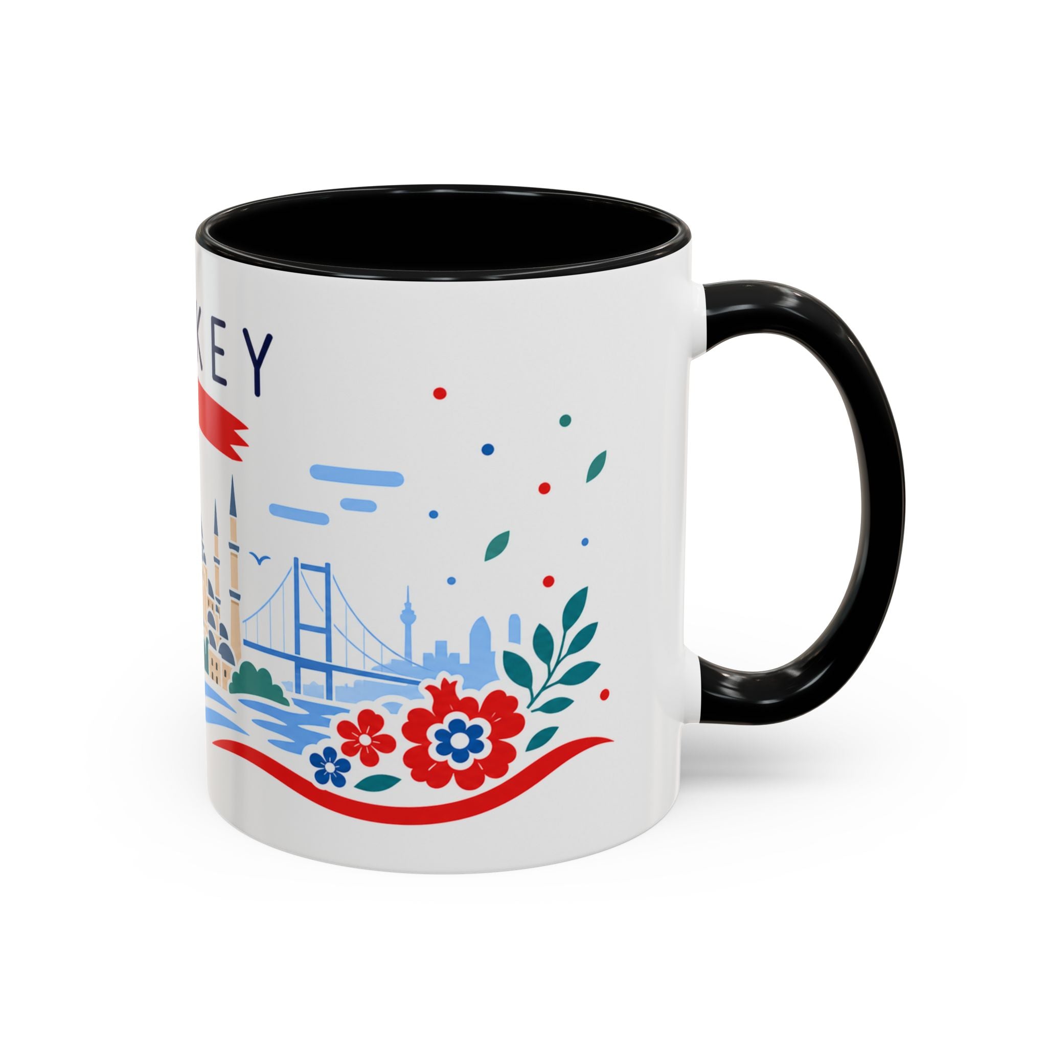 Turkey Coffee Mug | Travel Souvenir Accent Mug | Country Gift Ceramic Cup 11oz 15oz