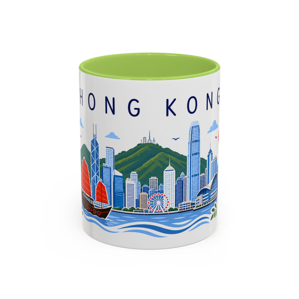 Hong Kong Coffee Mug | Travel Souvenir Accent Mug | Place Gift Ceramic Cup 11oz 15oz