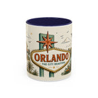 Orlando Coffee Mug | United States Travel Souvenir | Vintage Illustrated City Gift | 11 oz 15 oz Accent Mug