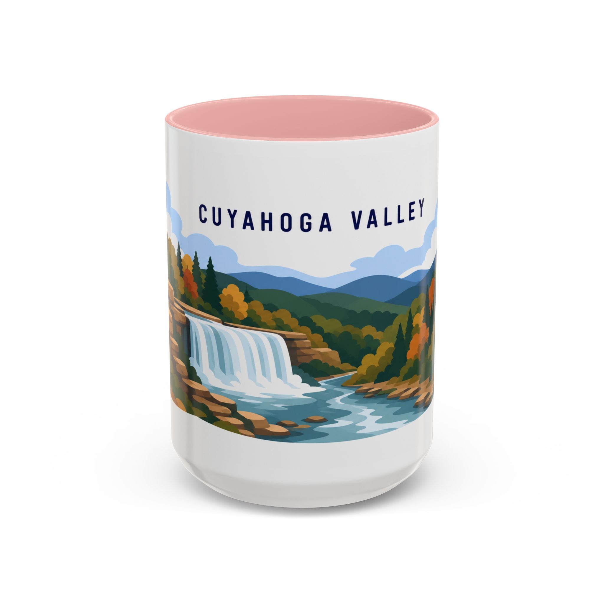 Cuyahoga Valley National Park Coffee Mug | Solid Color Block Park Souvenir | 11oz 15oz Accent Mug