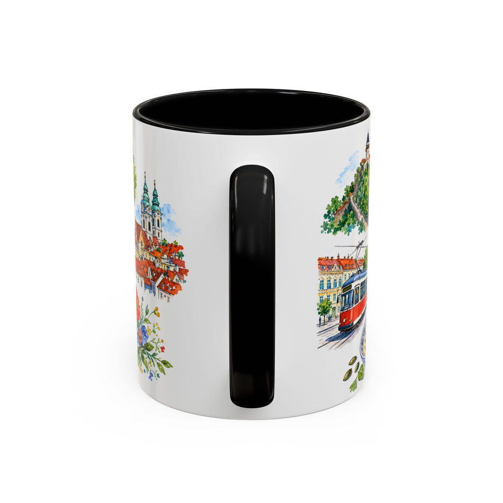 Graz Illustrated Travel Mug | City Souvenir Accent Coffee Mug | 11oz 15oz Ceramic Cup