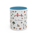 San Francisco Christmas Mug | Watercolor City Souvenir | Ceramic Coffee Cup