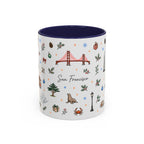 San Francisco Christmas Mug | Watercolor City Souvenir | Ceramic Coffee Cup