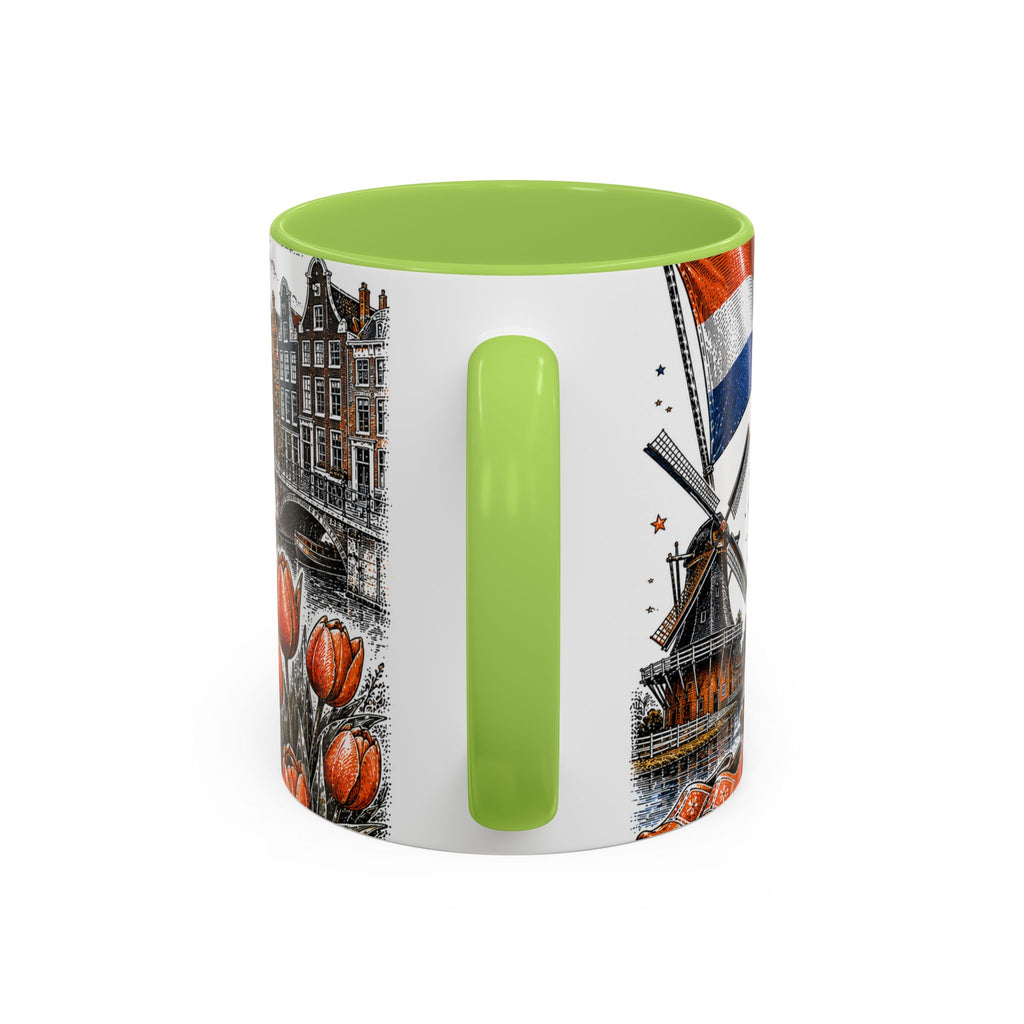 Netherlands Soccer Coffee Mug | World Cup Fan Gift | Accent Color Ceramic 11oz 15oz Match Day Cup