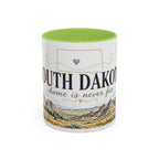 South Dakota State Map Mug | Botanical Accents, Homesick Gift (11oz or 15oz)