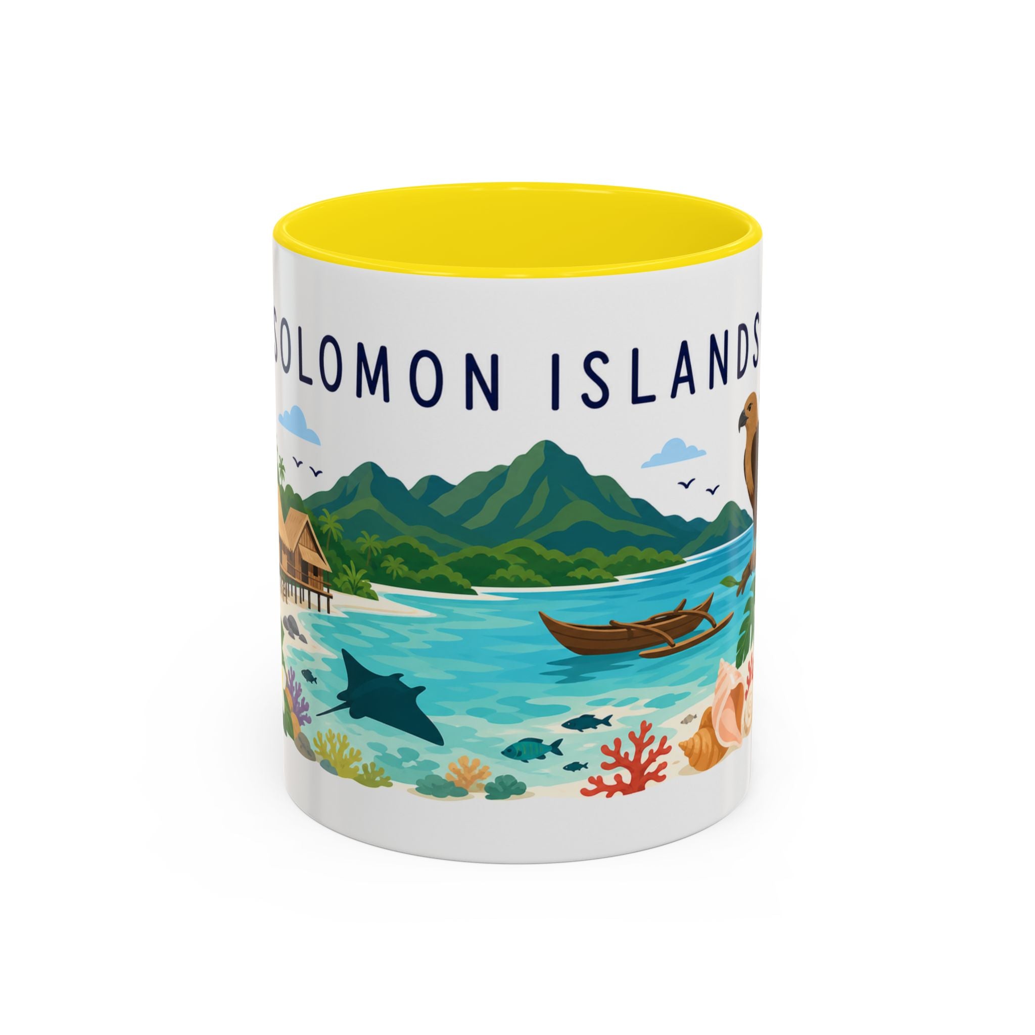 Solomon Islands Coffee Mug | Travel Souvenir Accent Mug | Country Gift Ceramic Cup 11oz 15oz