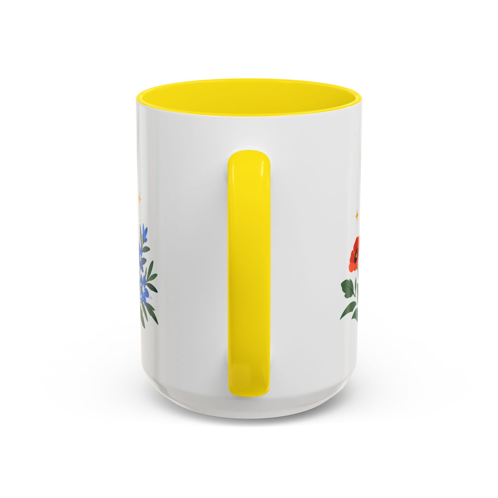 Aries Zodiac Coffee Mug | Ram and Floral Design | Astrology Birthday Gift | 11 oz 15 oz Ceramic Accent Mug