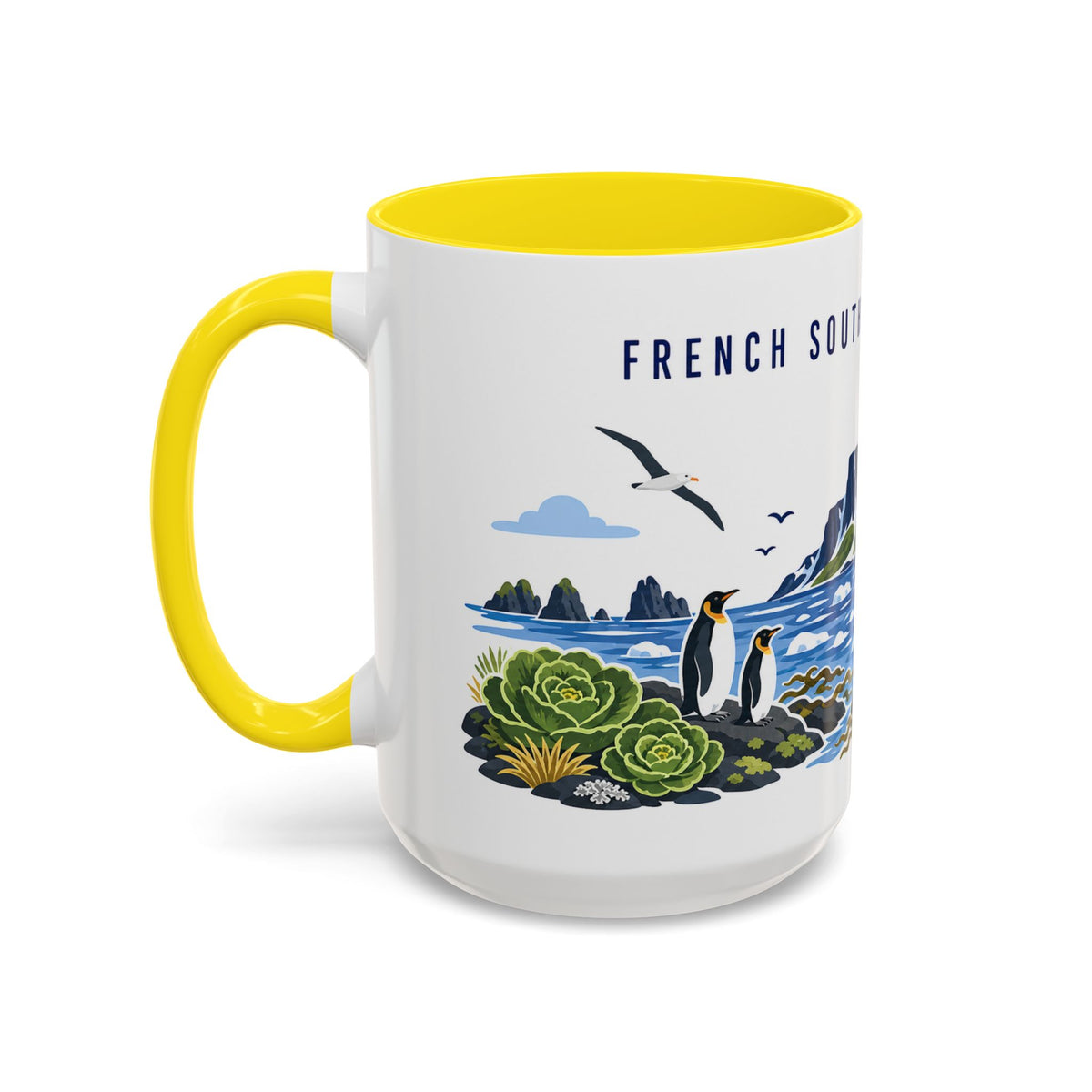 French Southern Territories Coffee Mug | Travel Souvenir Accent Mug | Country Gift Ceramic Cup 11oz 15oz