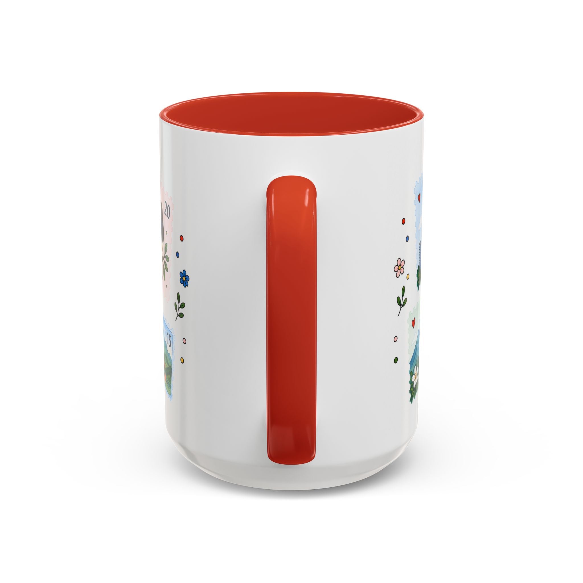 Taipei Coffee Mug | Postage Stamp Collage Mug | Travel Souvenir Accent Cup 11oz 15oz
