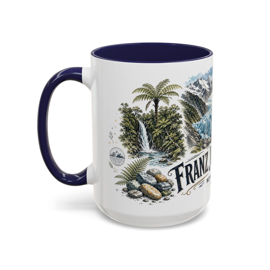 Franz Josef Glacier Mug, New Zealand Travel Souvenir, Bucket List Gift, Accent Ceramic Coffee Mug 11oz 15oz