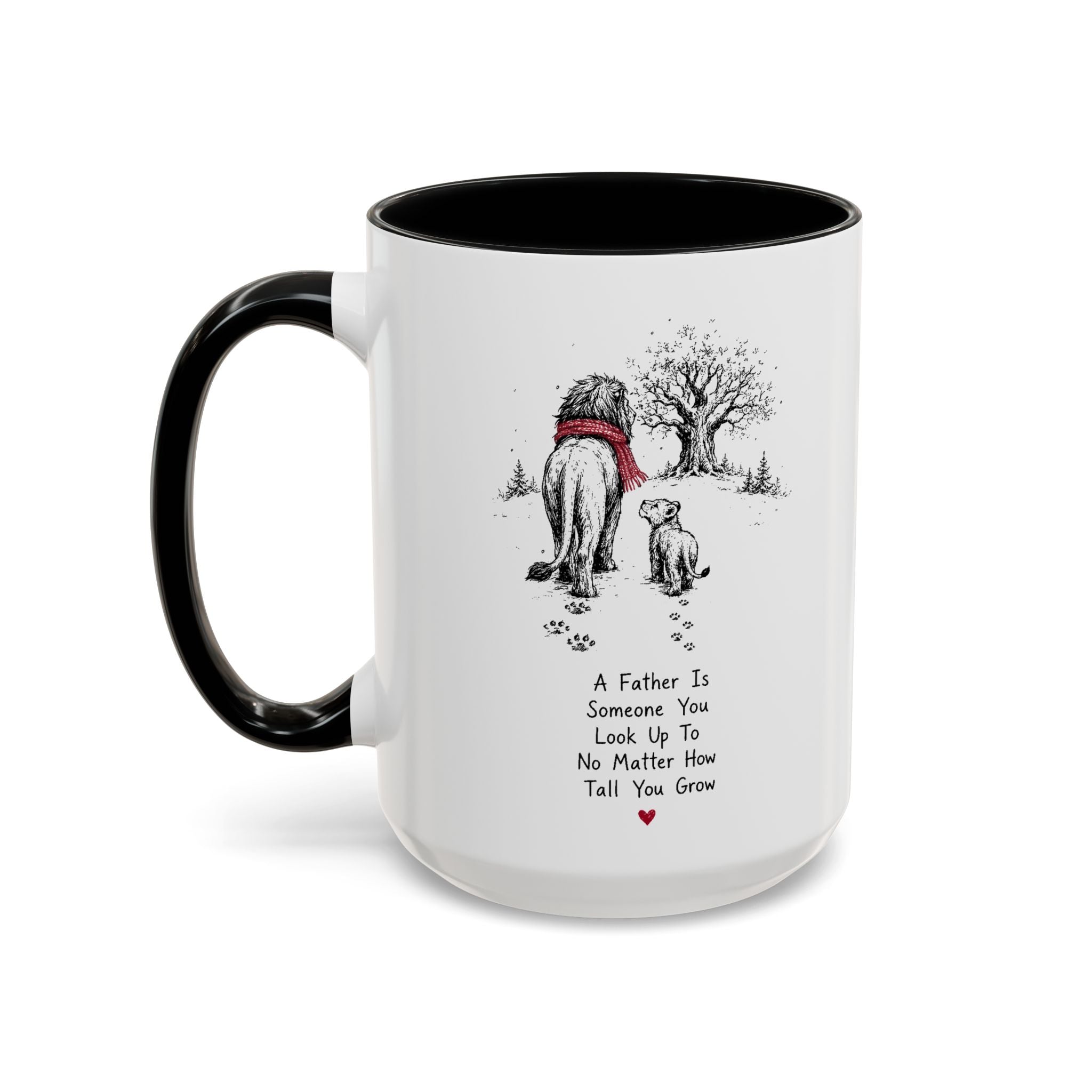 King Lion Dad Coffee Mug | Father's Day Pride Accent Ceramic (11oz 15oz)