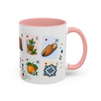 Fez Coffee Mug | Postage Stamp Collage Mug | Travel Souvenir Accent Cup 11oz 15oz
