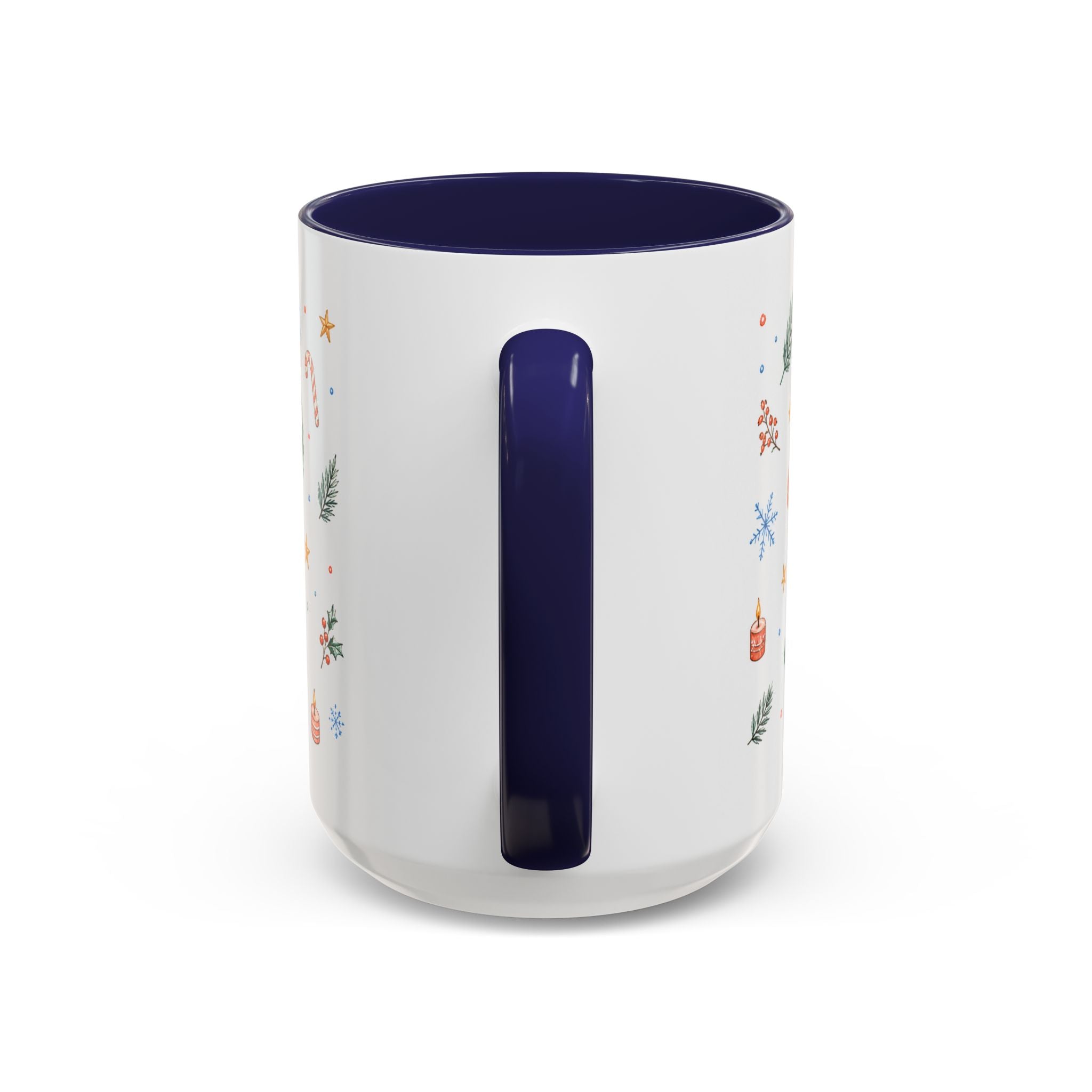 Christmas Mug | Watercolor Tree Gifts Wreath Holiday Cup | Accent Coffee Mug 11oz 15oz