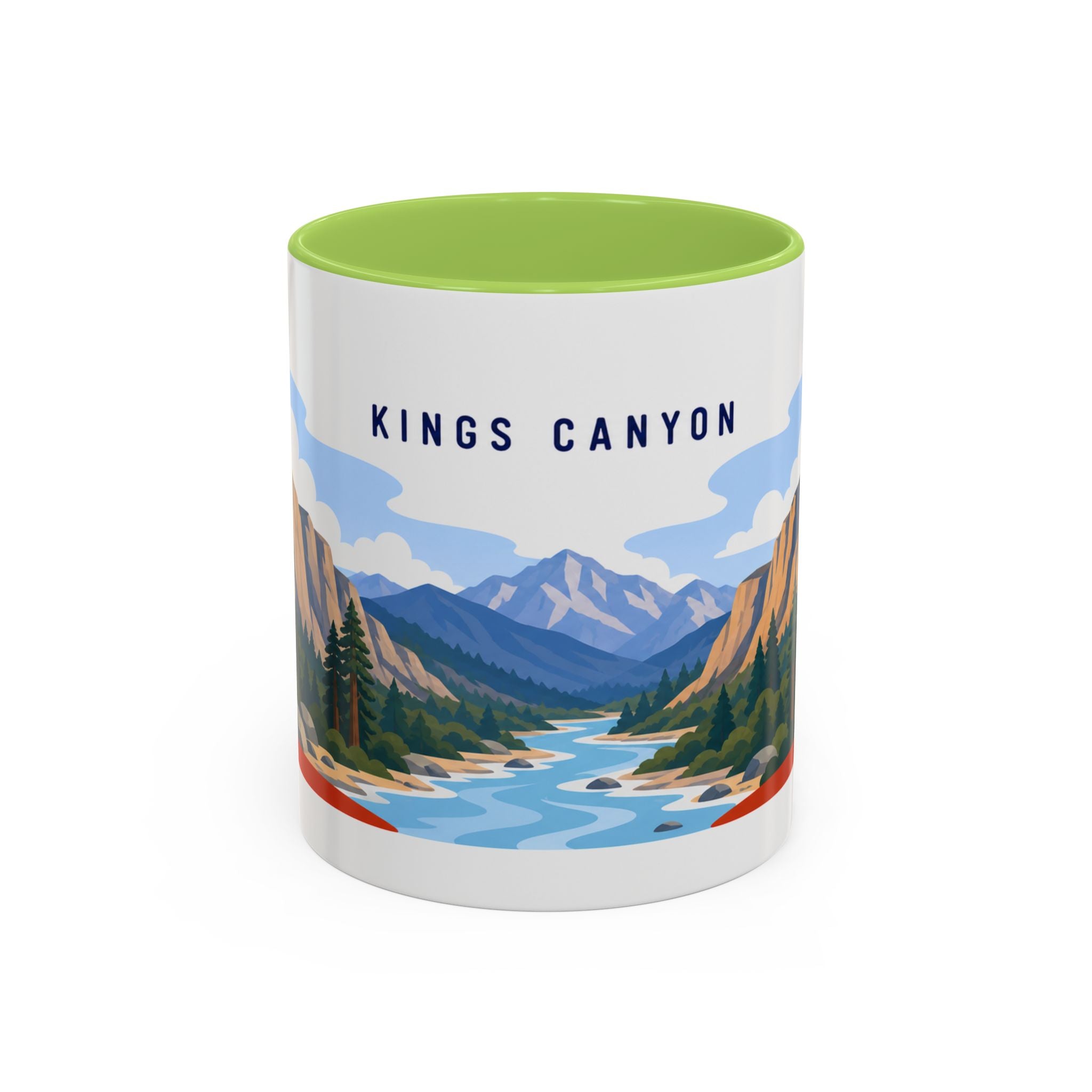 Kings Canyon National Park Coffee Mug | Solid Color Block Park Souvenir | 11oz 15oz Accent Mug