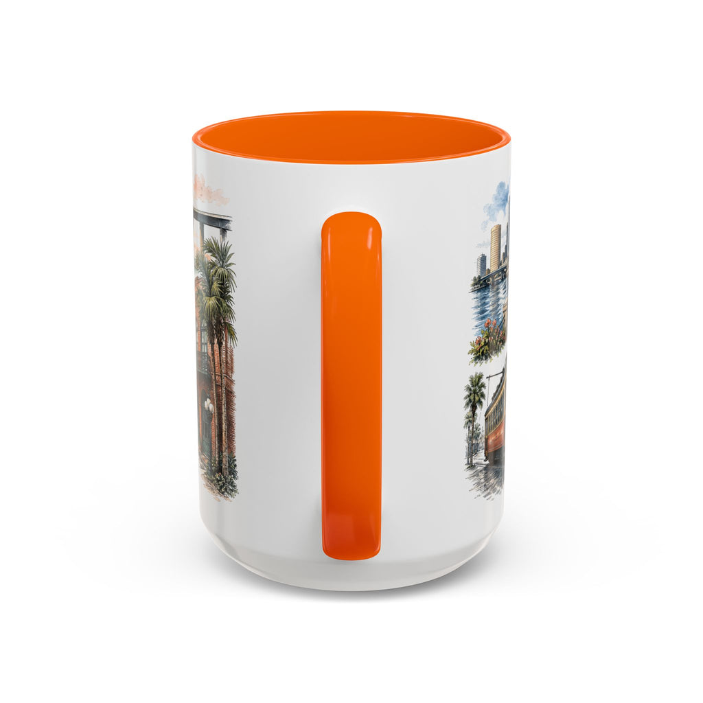 Tampa Coffee Mug | United States Travel Souvenir | Vintage Illustrated City Gift | 11 oz 15 oz Accent Mug