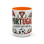 Portugal Soccer Coffee Mug | World Cup Fan Gift | Accent Color Ceramic 11oz 15oz Match Day Cup