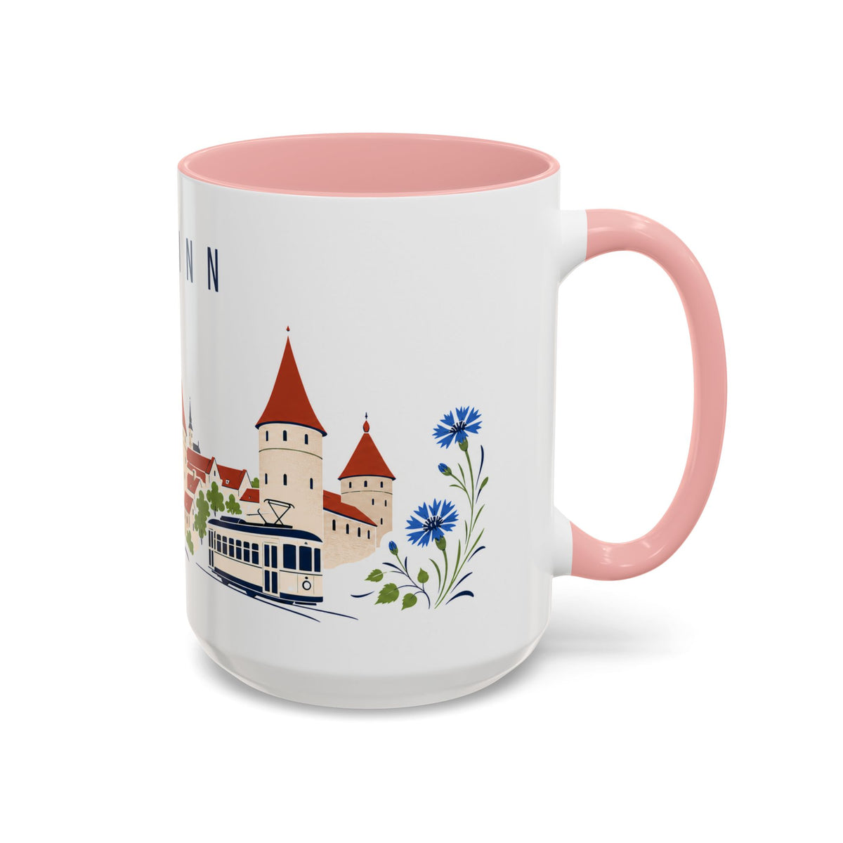Tallinn Coffee Mug | Estonia Travel Souvenir | Porcelain Decal City Gift | 11oz 15oz Accent Mug