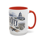 Salt Lake City Coffee Mug | United States Travel Souvenir | Vintage Illustrated City Gift | 11 oz 15 oz Accent Mug