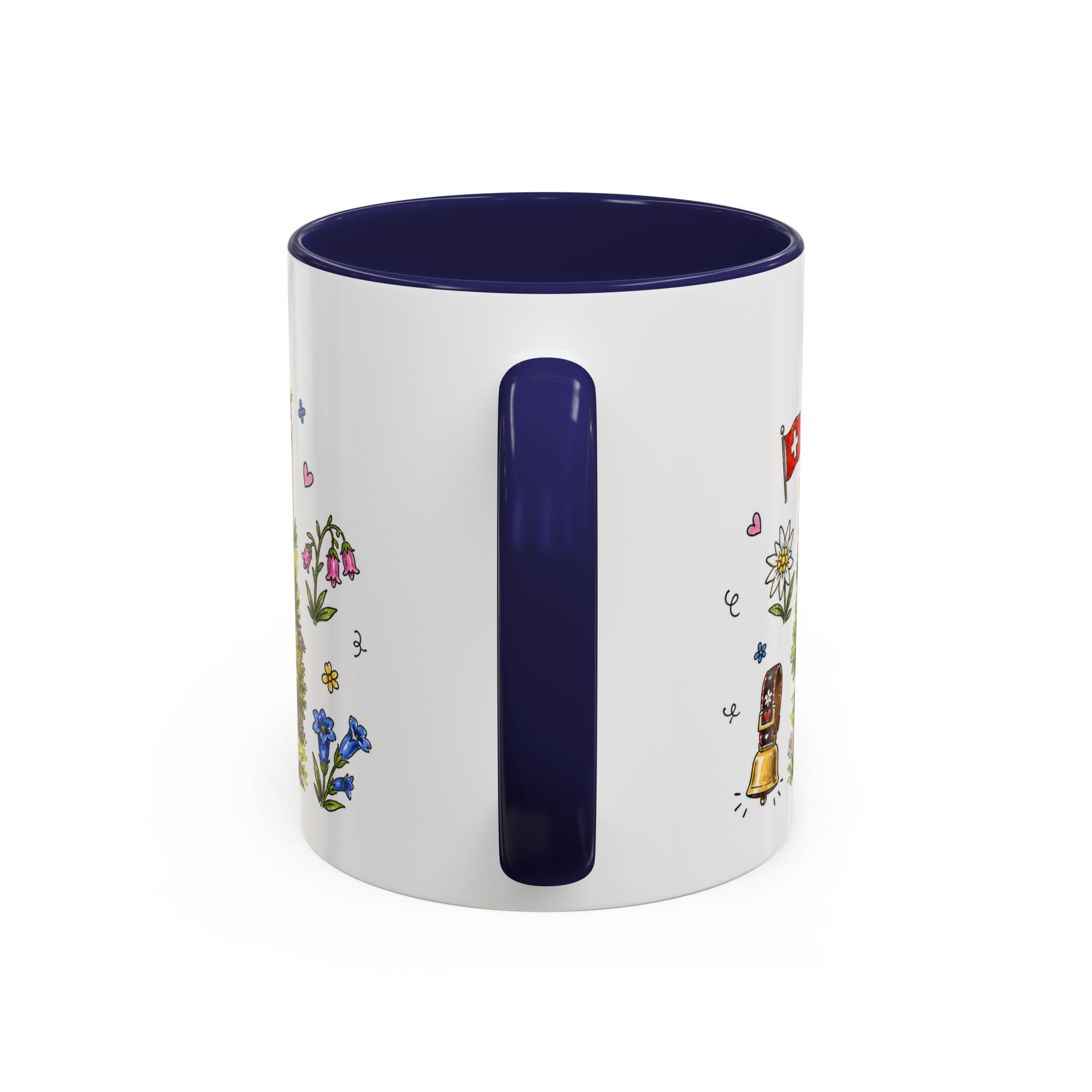 Lauterbrunnen Illustrated Travel Mug | Switzerland Souvenir Accent Coffee Mug | 11oz 15oz Ceramic Cup