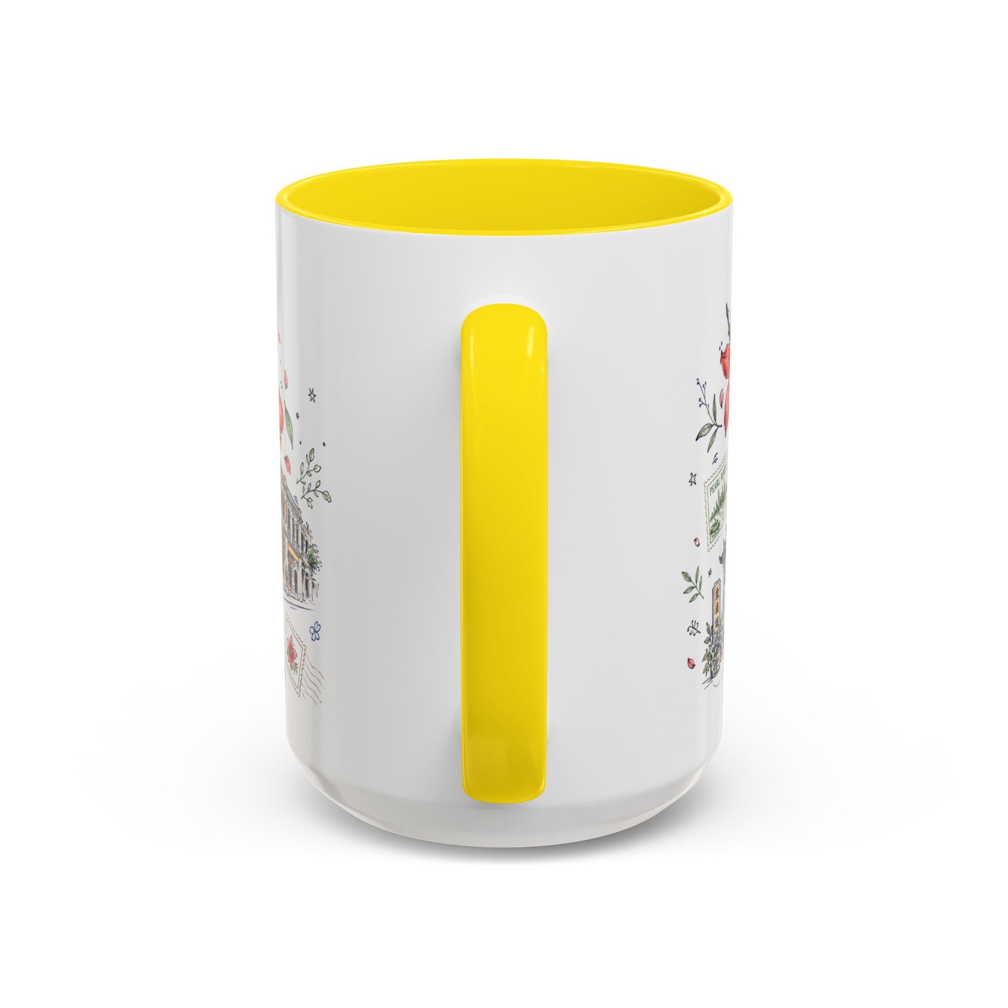 Guangzhou Coffee Mug | China Souvenir Travel Gift | Accent Color Ceramic 11oz 15oz