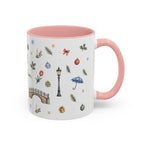 Amsterdam Christmas Watercolor Mug | Festive City Souvenir Coffee Cup