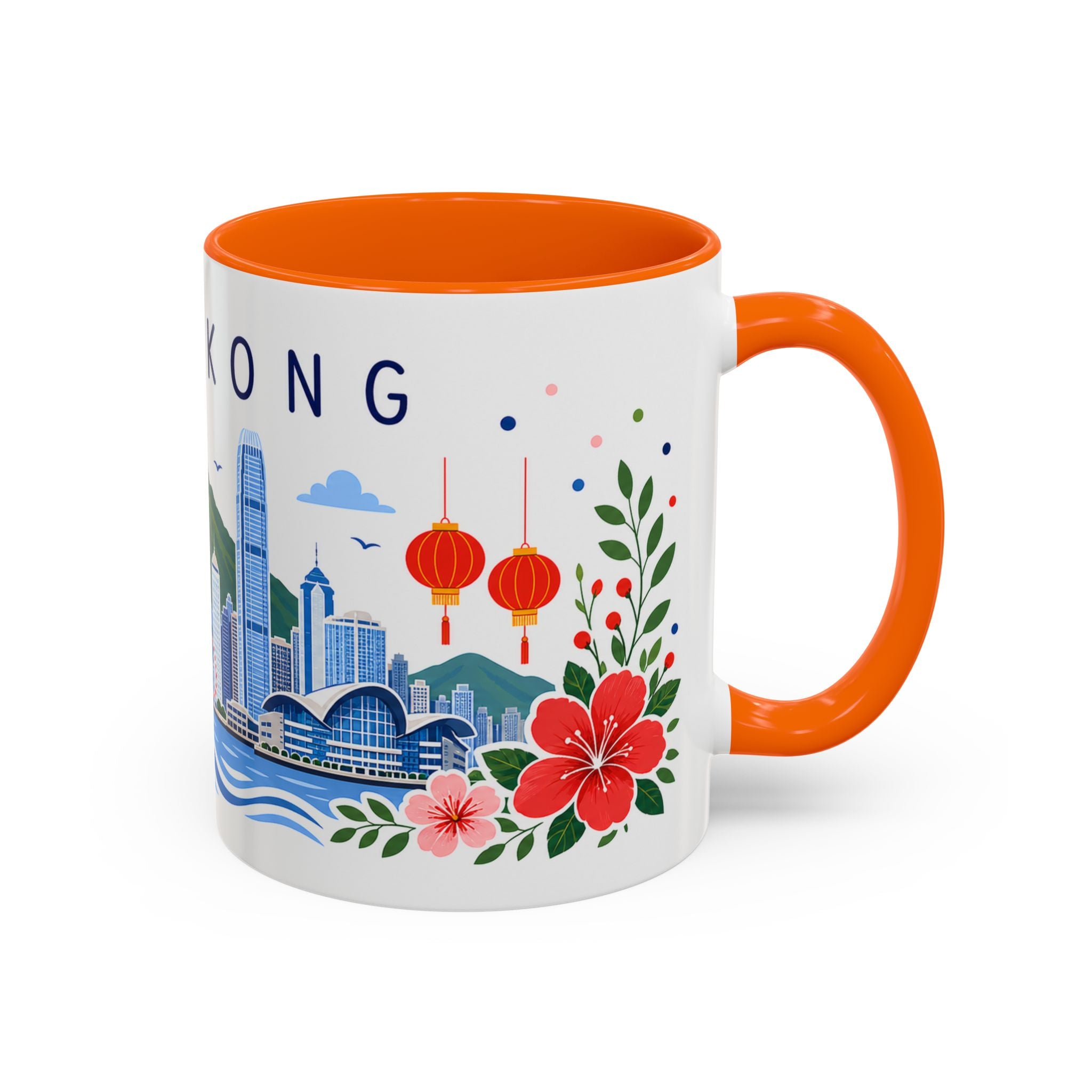 Hong Kong Coffee Mug | Travel Souvenir Accent Mug | Place Gift Ceramic Cup 11oz 15oz