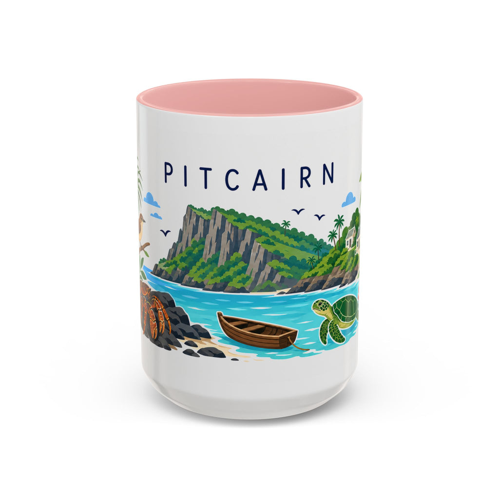 Pitcairn Coffee Mug | Travel Souvenir Accent Mug | Country Gift Ceramic Cup 11oz 15oz