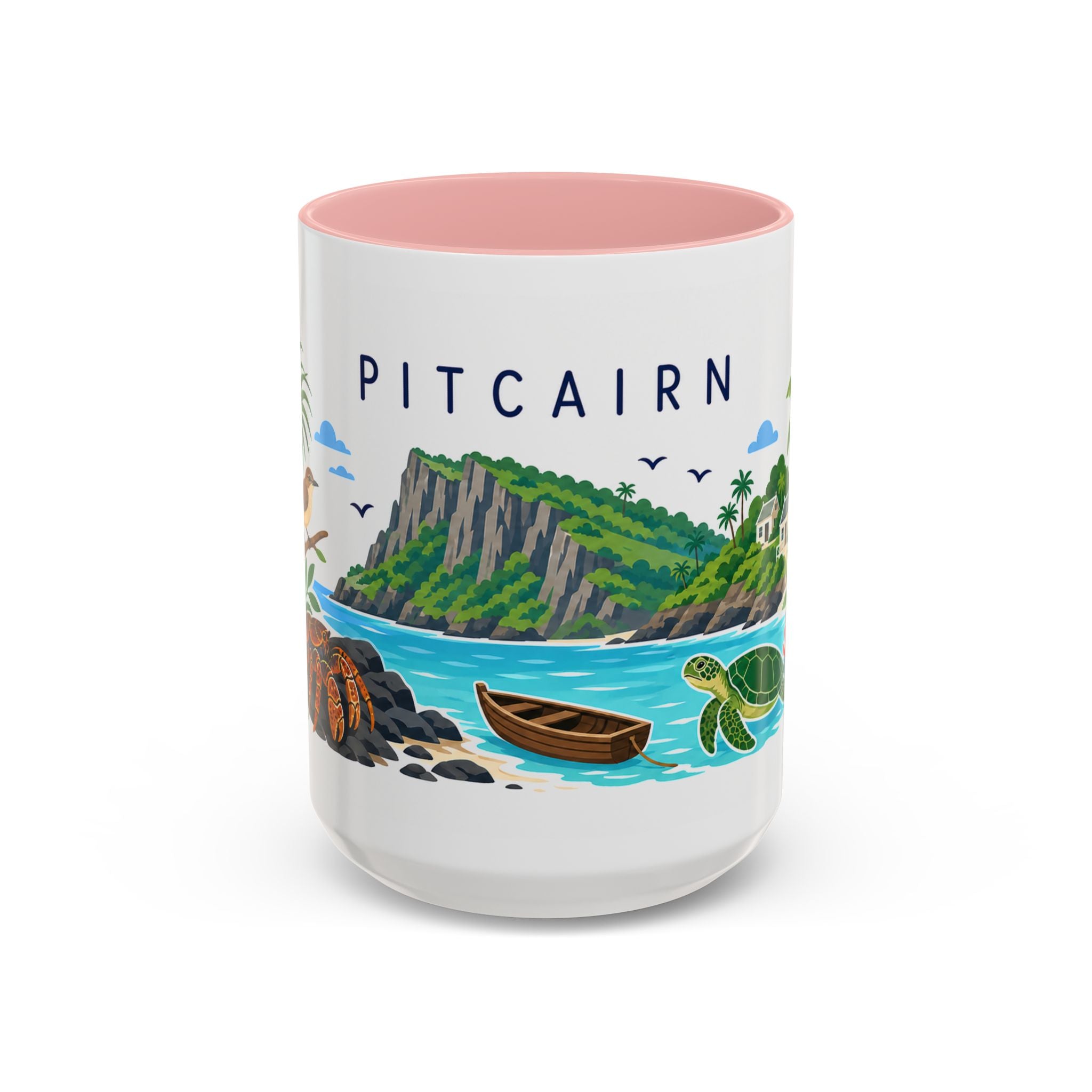 Pitcairn Coffee Mug | Travel Souvenir Accent Mug | Country Gift Ceramic Cup 11oz 15oz