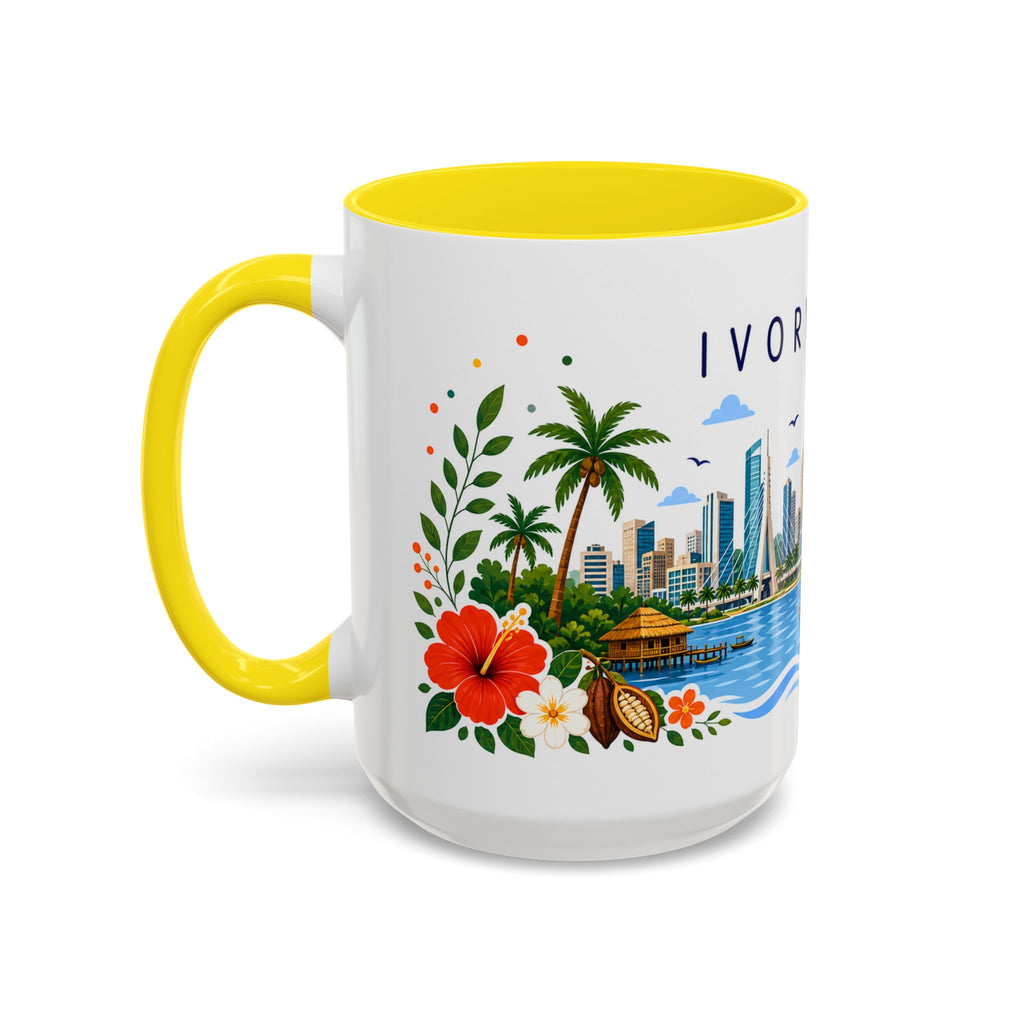 Ivory Coast Coffee Mug | Travel Souvenir Accent Mug | Place Gift Ceramic Cup 11oz 15oz