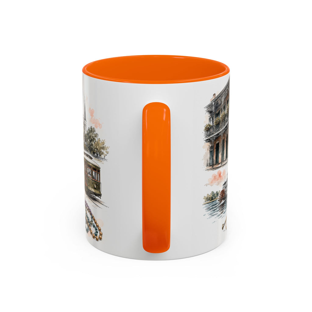 New Orleans Coffee Mug | United States Travel Souvenir | Vintage Illustrated City Gift | 11 oz 15 oz Accent Mug