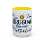 Uruguay Soccer Coffee Mug | World Cup Fan Gift | Accent Color Ceramic 11oz 15oz Match Day Cup