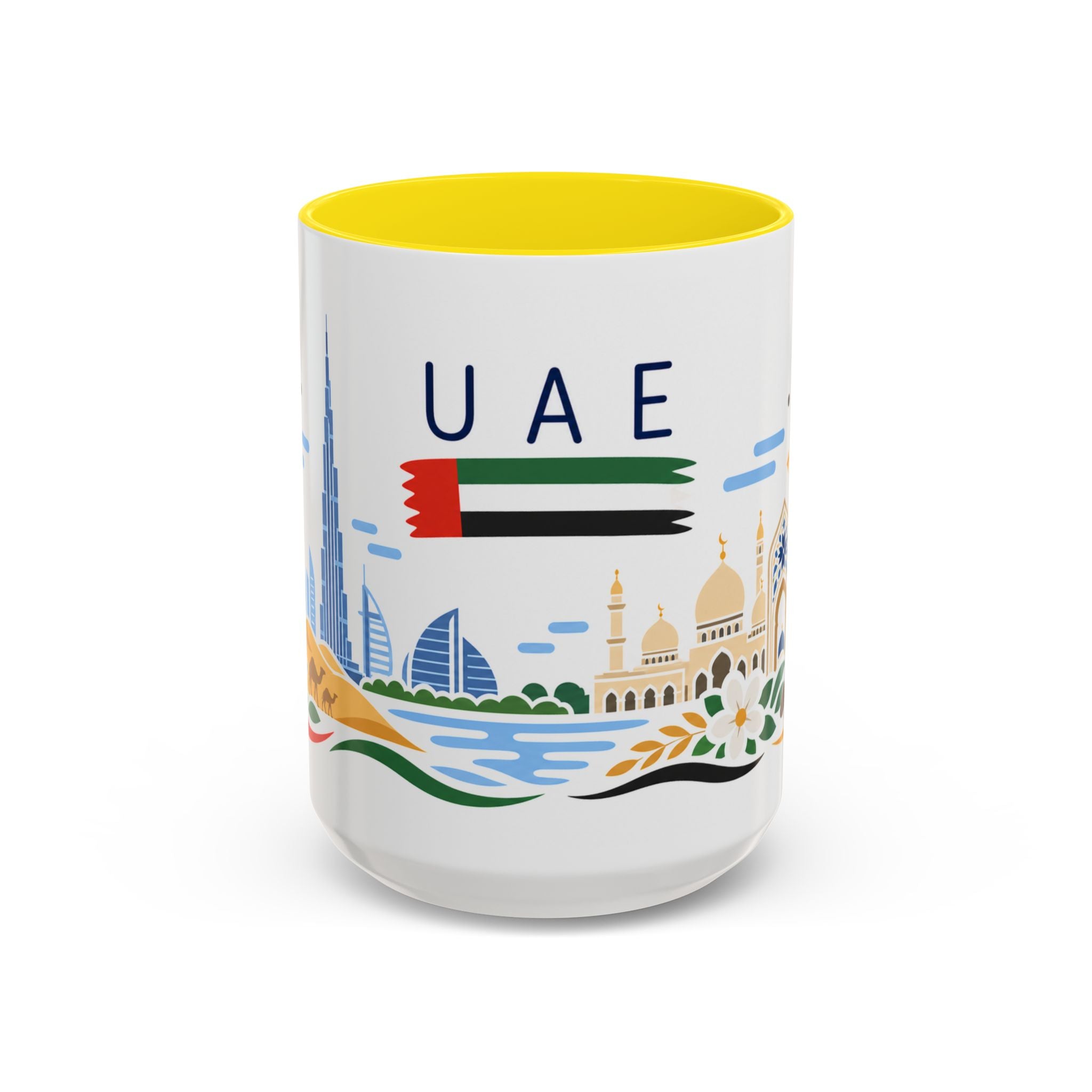 United Arab Emirates Coffee Mug | Travel Souvenir Accent Mug | Country Gift Ceramic Cup 11oz 15oz