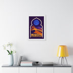 Morocco Desert Night Morocco Framed Poster | Vintage Travel Wall Art | Black Walnut White Frame | 16x24 20x30