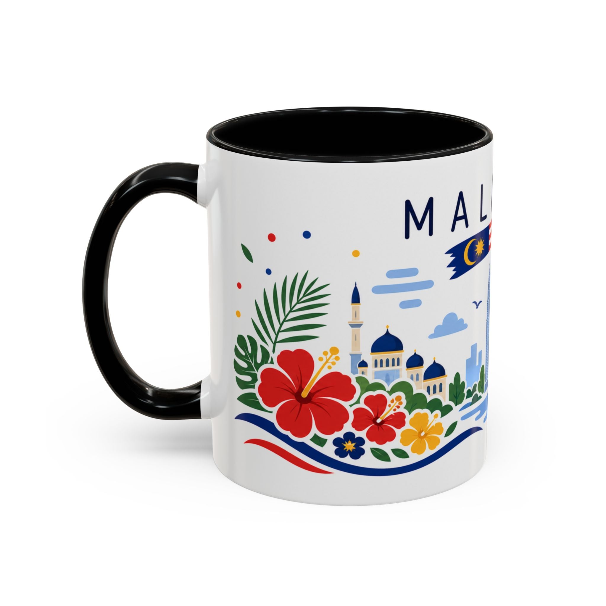Malaysia Coffee Mug | Travel Souvenir Accent Mug | Country Gift Ceramic Cup 11oz 15oz