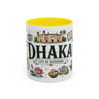 Dhaka Coffee Mug | Bangladesh Souvenir Travel Gift | Accent Color Ceramic 11oz 15oz