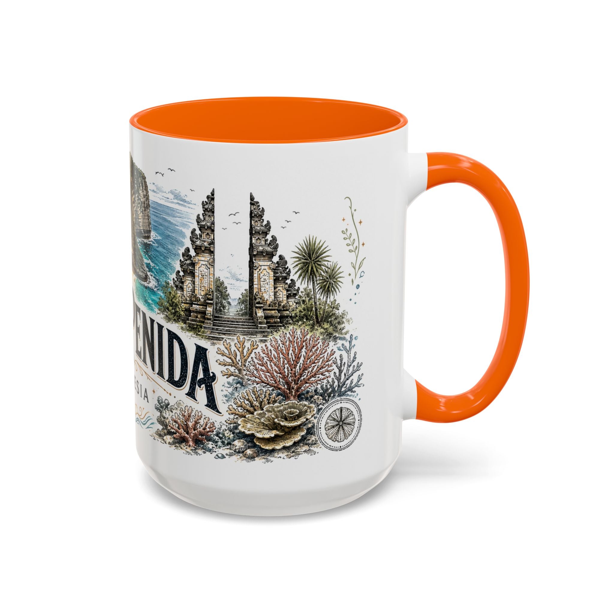 Nusa Penida Mug, Indonesia Travel Souvenir, Bucket List Gift, Accent Ceramic Coffee Mug 11oz 15oz
