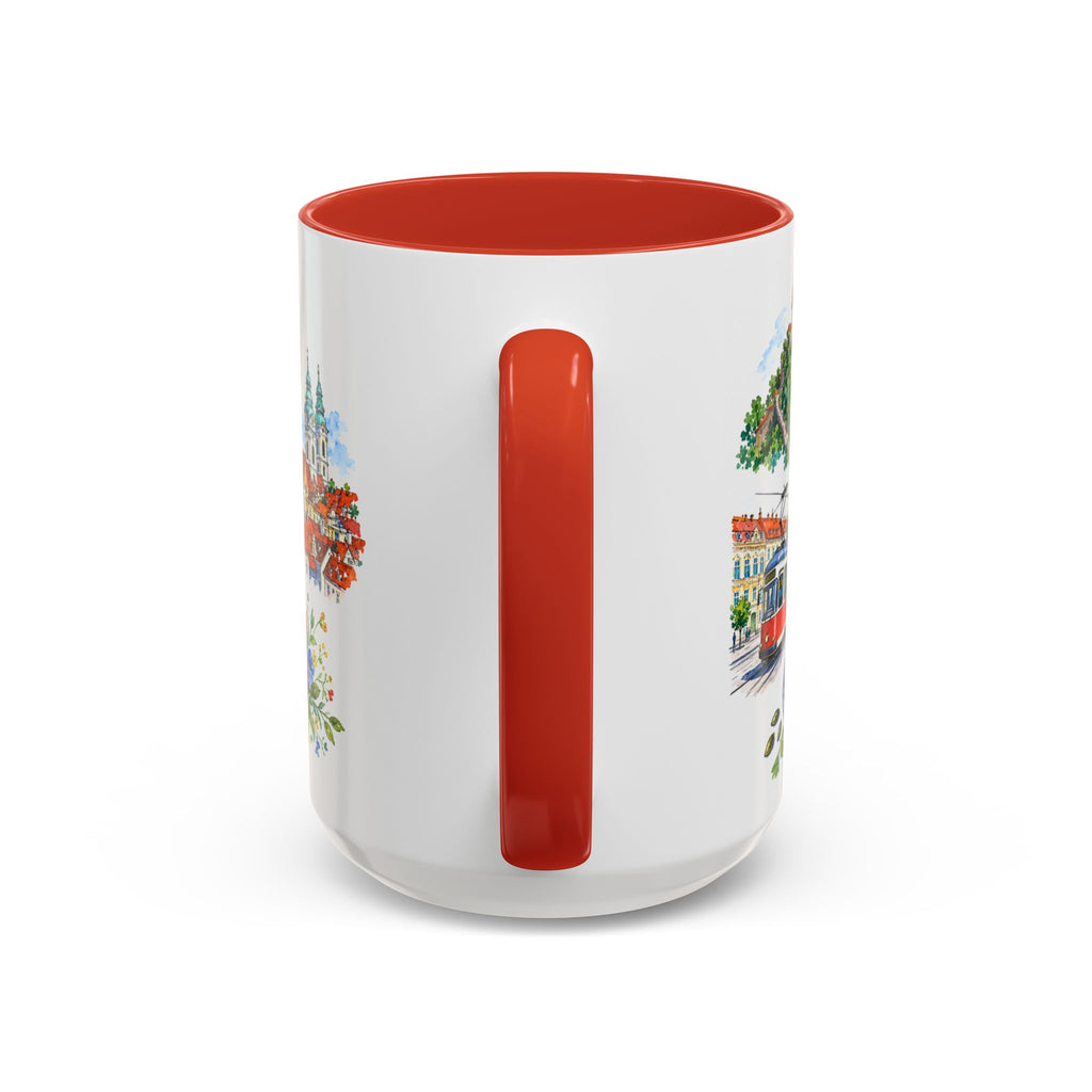 Graz Illustrated Travel Mug | City Souvenir Accent Coffee Mug | 11oz 15oz Ceramic Cup