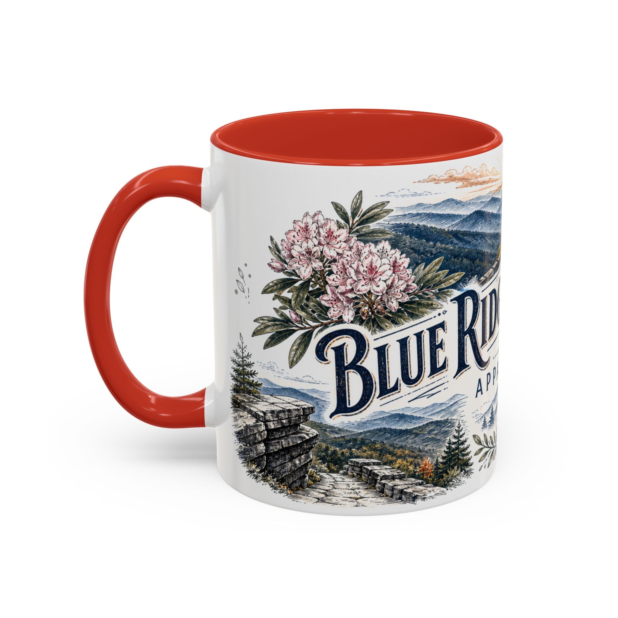 Blue Ridge Parkway Mug, Appalachia Travel Souvenir, Bucket List Gift, Accent Ceramic Coffee Mug 11oz 15oz