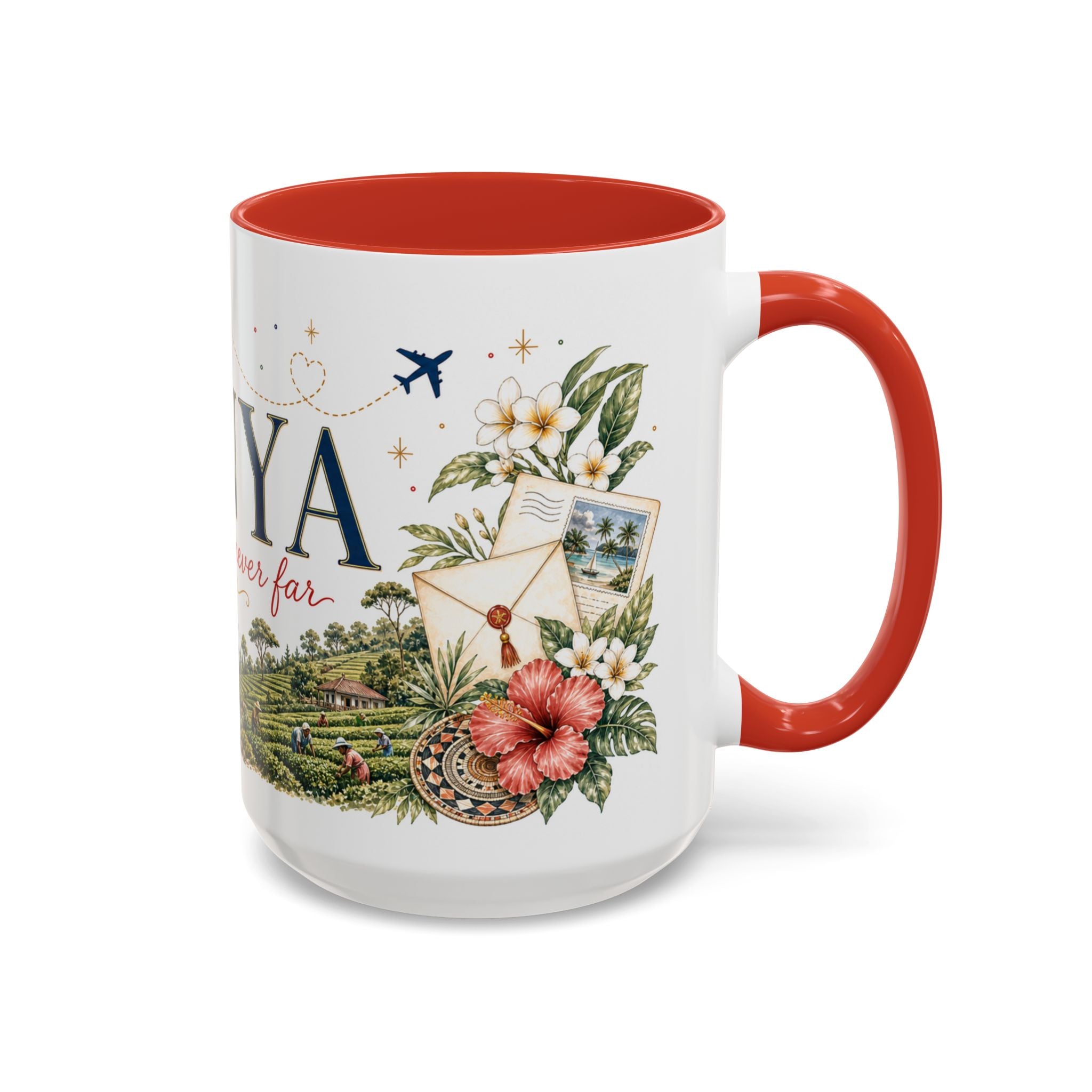 Kenya Home Country Mug | Moving Away Gift | Long Distance Friendship | 11 oz 15 oz Accent Mug