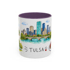 Tulsa Illustrated Travel Mug | City Souvenir Accent Coffee Mug | 11oz 15oz Ceramic Cup