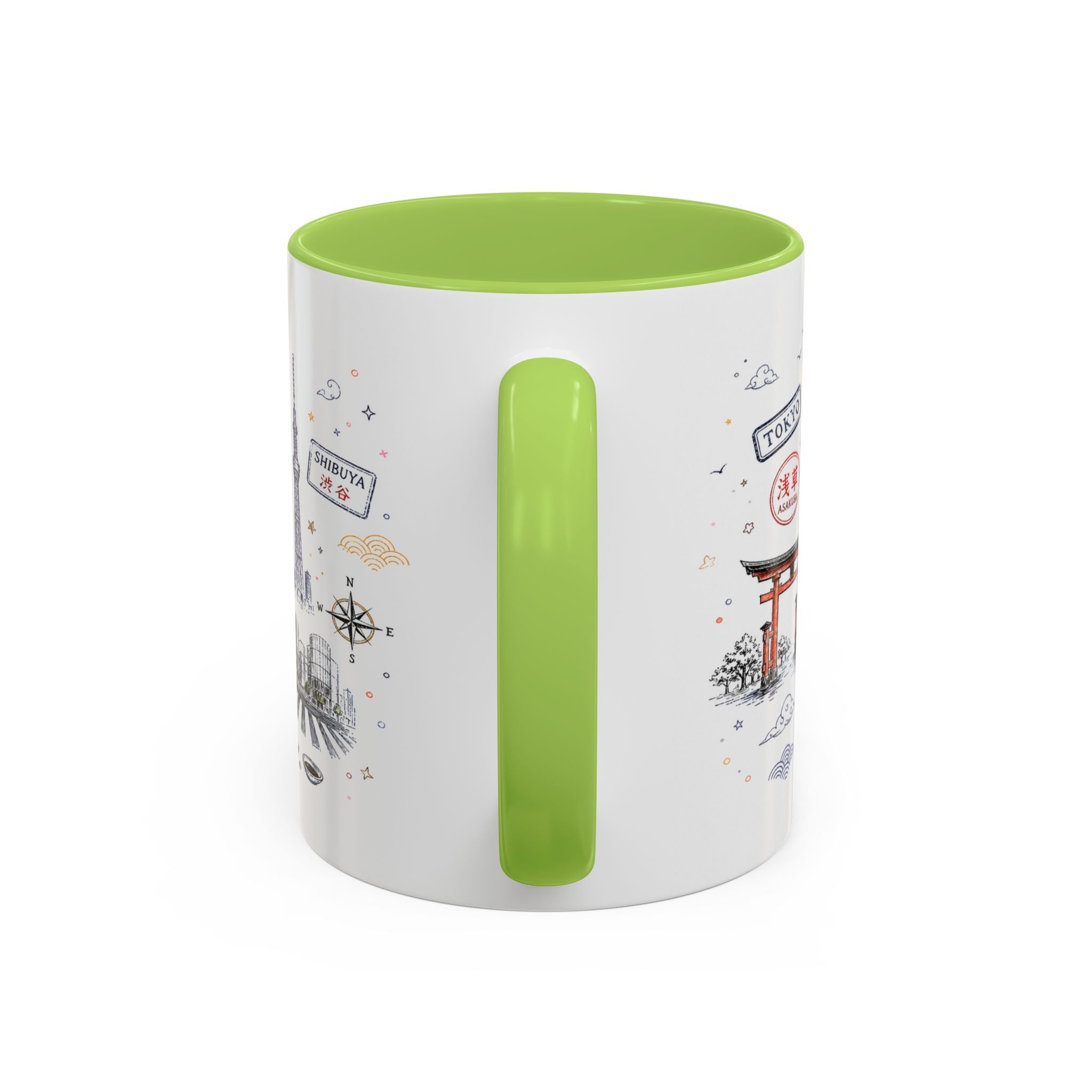 Tokyo Coffee Mug | Japan Souvenir Travel Gift | Accent Color Ceramic 11oz 15oz